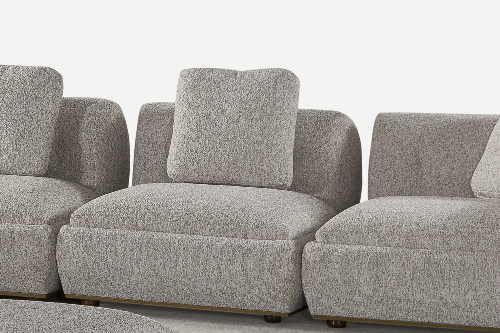 NANGARO - PRAG SET
(SINGLE CORNER MODULE + SINGLE-SEAT MODULE + 2-SEAT LOUNGER + LOUNGER + SEATING OTTOMAN + OTTOMAN TABLE) - PRAG SINGLE SEAT MODULE