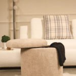 Beige Storage Pouf